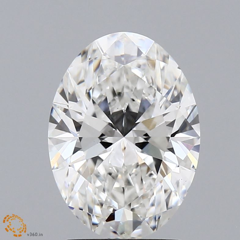 2.51 Carat Oval Lab Diamond with  Cut Diamond in 14KT  view 1
