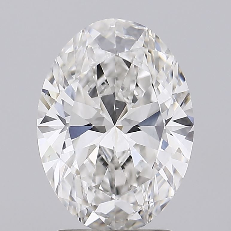 1.67 Carat Oval Lab Diamond with  Cut Diamond in 14KT  view 1
