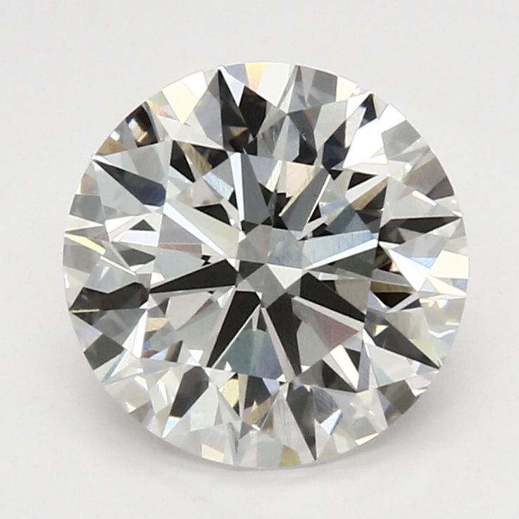 3.42 Carat Round Lab Diamond with  Cut Diamond in 14KT  view 1
