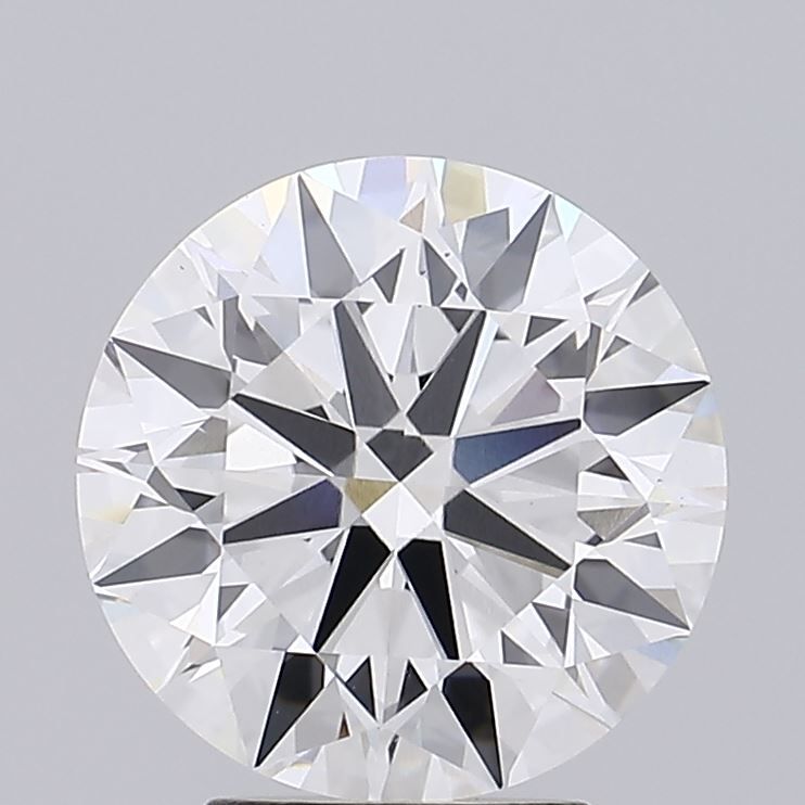 3.56 Carat Round Lab Diamond with  Cut Diamond in 14KT  view 1
