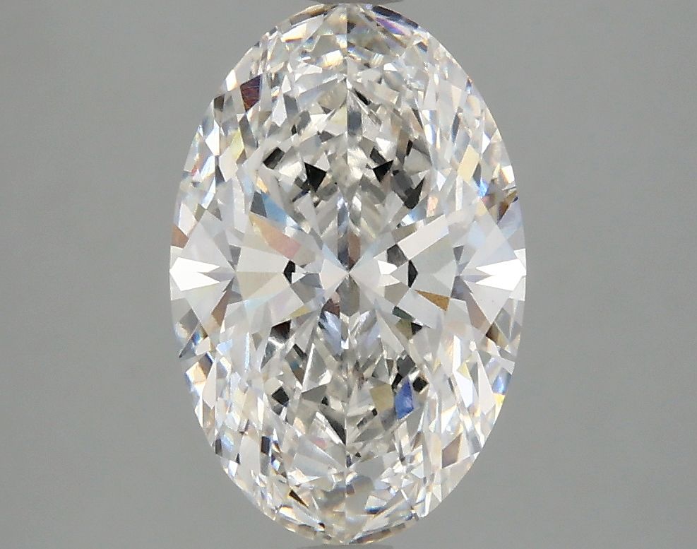 2.52 Carat Oval Lab Diamond with  Cut Diamond in 14KT  view 1
