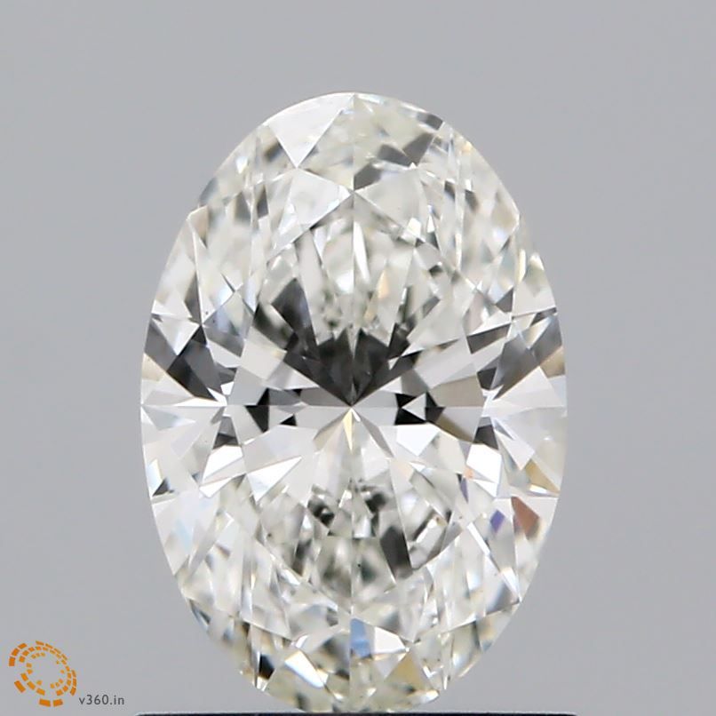 1.01 Carat Oval Lab Diamond with  Cut Diamond in 14KT  view 1
