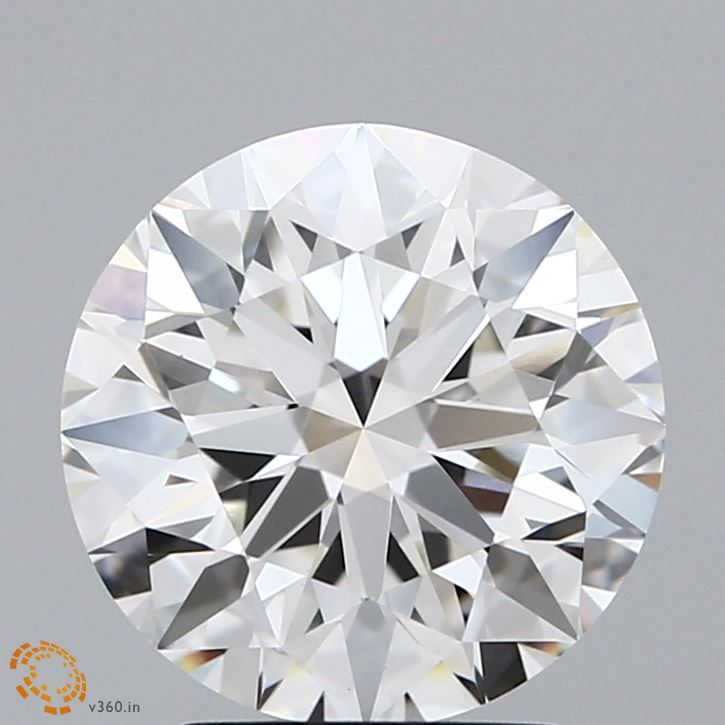 3.01 Carat Round Lab Diamond with  Cut Diamond in 14KT  view 1
