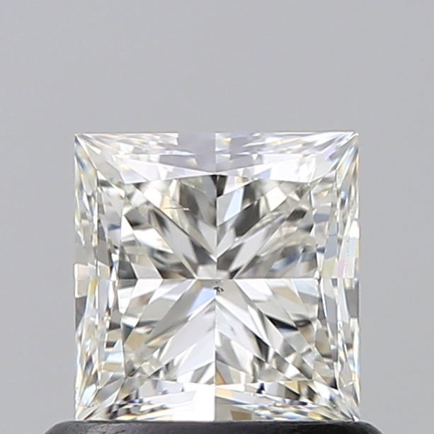 0.8 Carat Princess Natural Diamond with  Cut Diamond in 14KT  view 1
