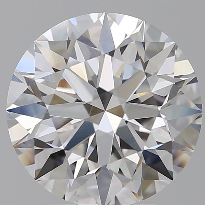 3.22 Carat Round Lab Diamond with  Cut Diamond in 14KT  view 1
