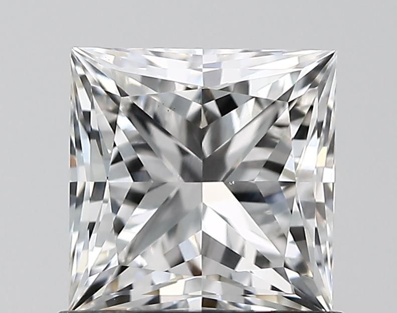 1.0 Carat Princess Lab Diamond with  Cut Diamond in 14KT  view 1

