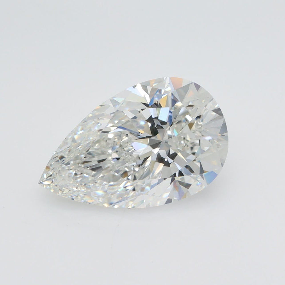 2.25 Carat Pear Lab Diamond with  Cut Diamond in 14KT  view 1
