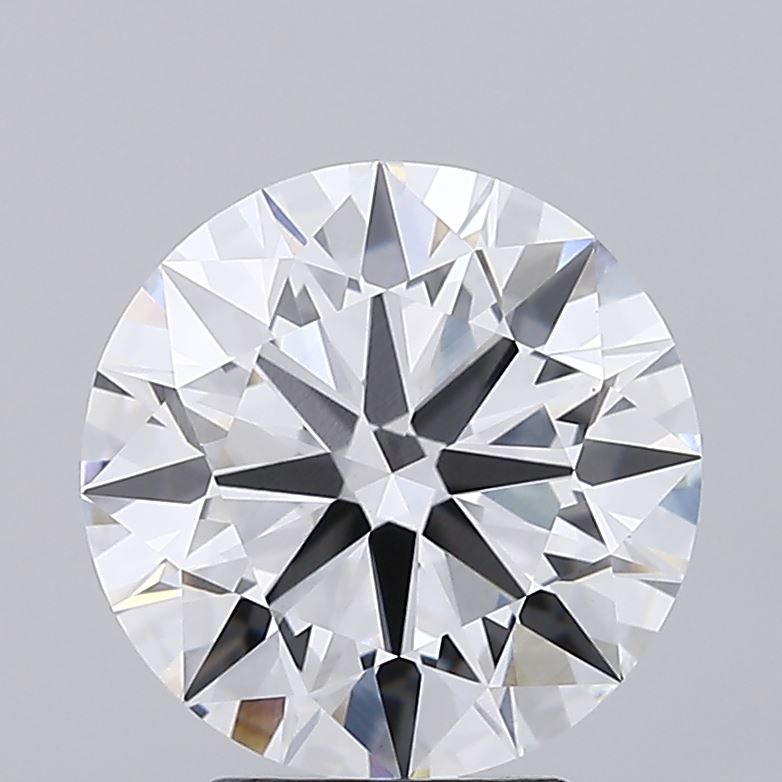4.03 Carat Round Lab Diamond with  Cut Diamond in 14KT  view 1
