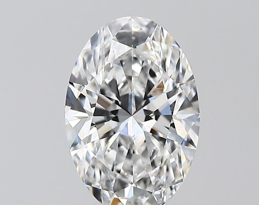 1.52 Carat Oval Lab Diamond with  Cut Diamond in 14KT  view 1
