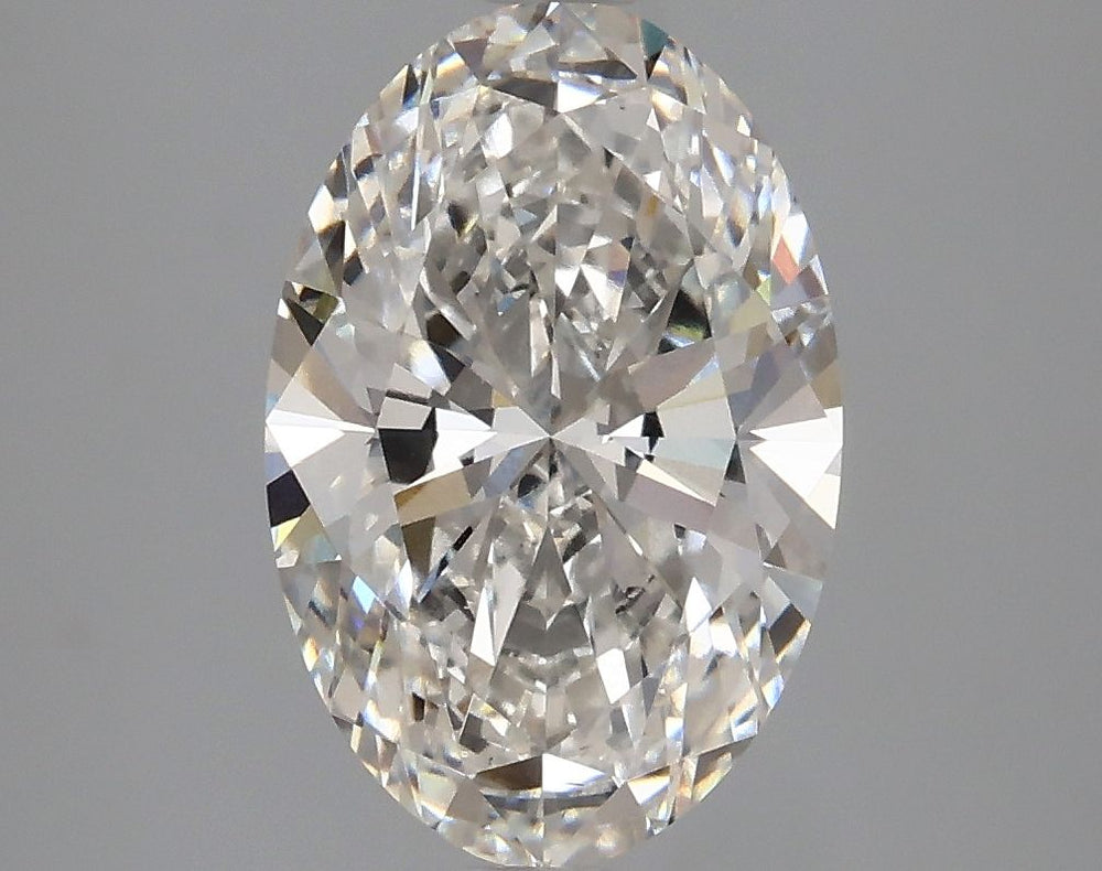 2.98 Carat Oval Lab Diamond with  Cut Diamond in 14KT  view 1
