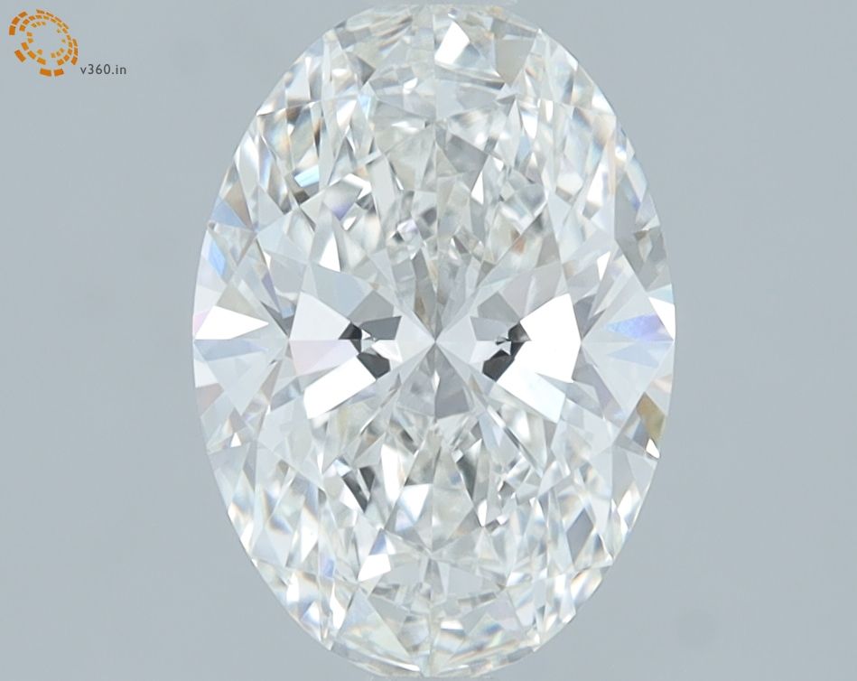 1.59 Carat Oval Lab Diamond with  Cut Diamond in 14KT  view 1
