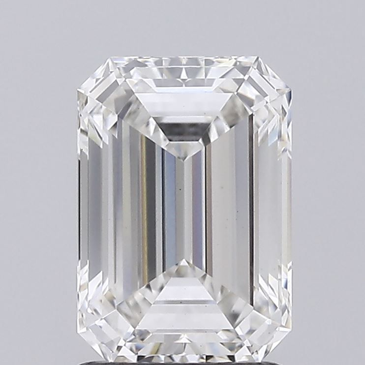 1.62 Carat Emerald Lab Diamond with  Cut Diamond in 14KT  view 1
