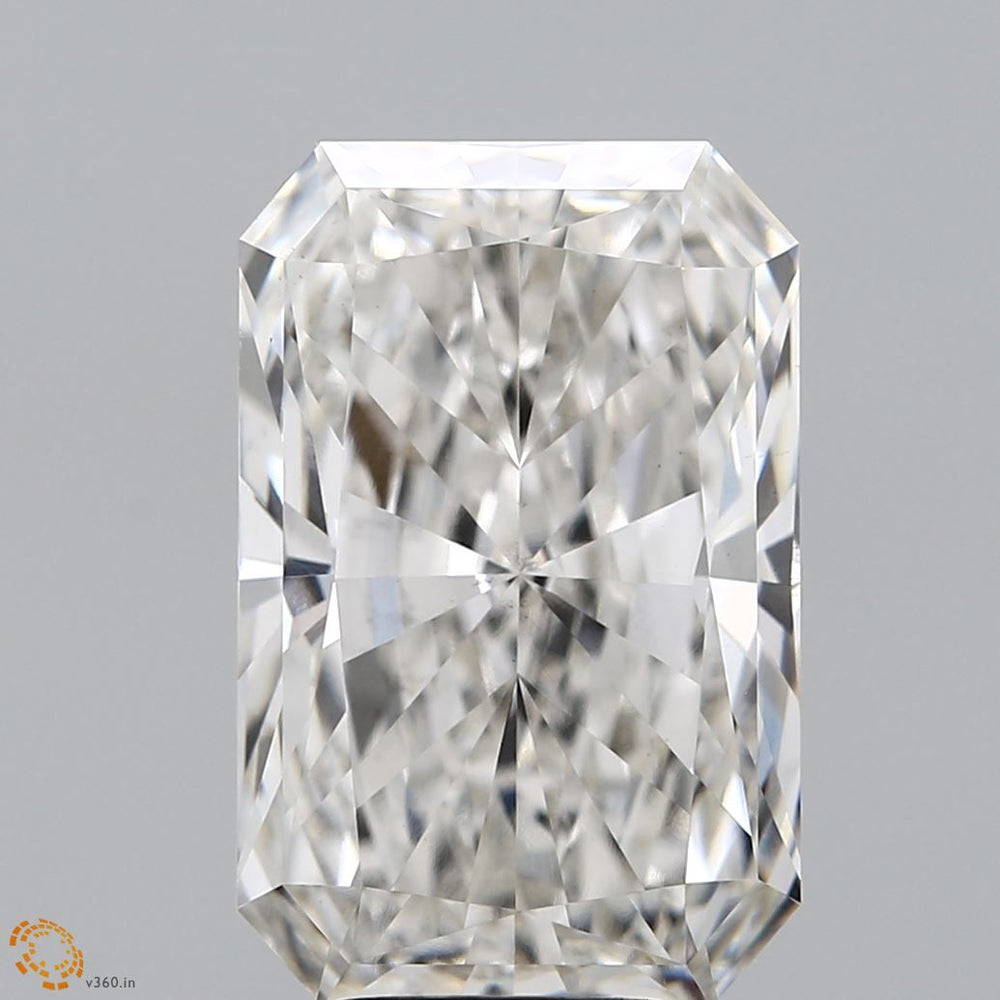 6.01 Carat Radiant Lab Diamond with  Cut Diamond in 14KT  view 1
