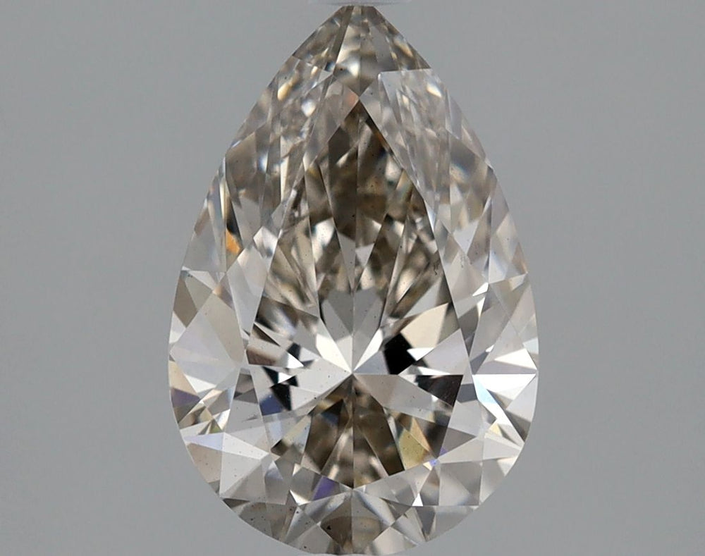 1.5 Carat Pear Lab Diamond with  Cut Diamond in 14KT  view 1
