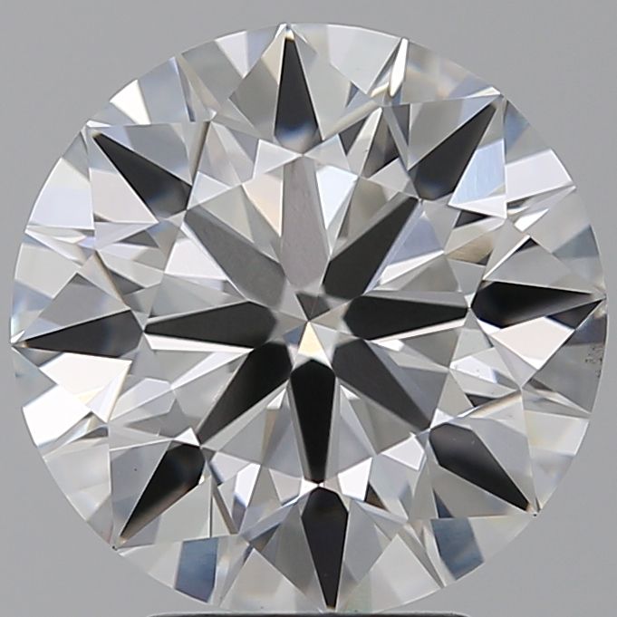 4.0 Carat Round Lab Diamond with  Cut Diamond in 14KT  view 1
