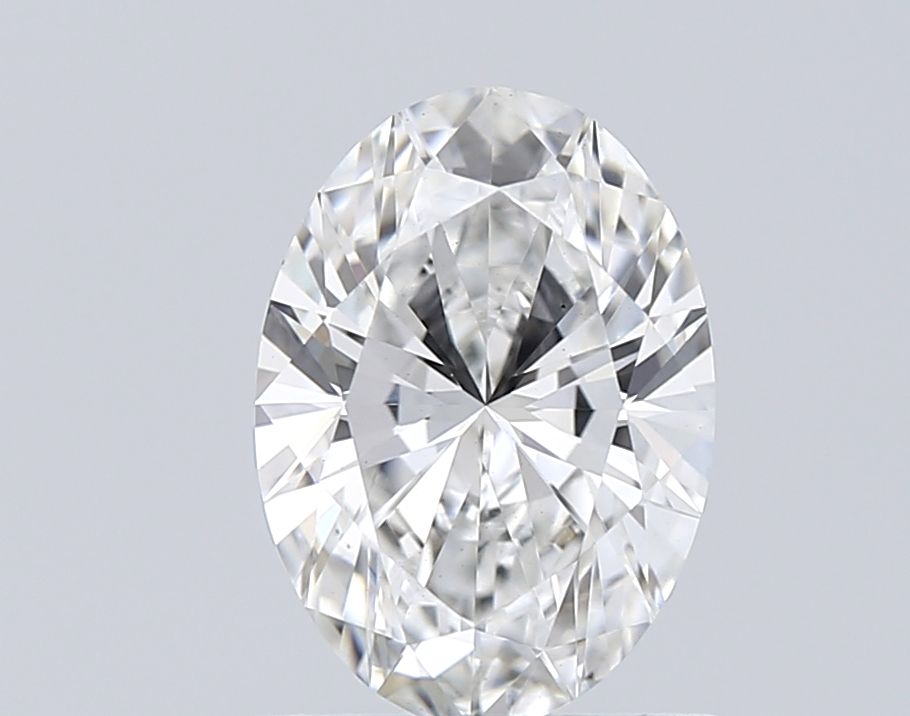 1.09 Carat Oval Lab Diamond with  Cut Diamond in 14KT  view 1
