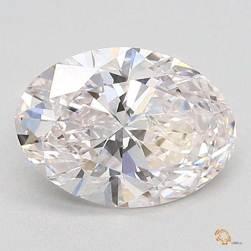 1.54 Carat Oval Lab Diamond with  Cut Diamond in 14KT  view 1
