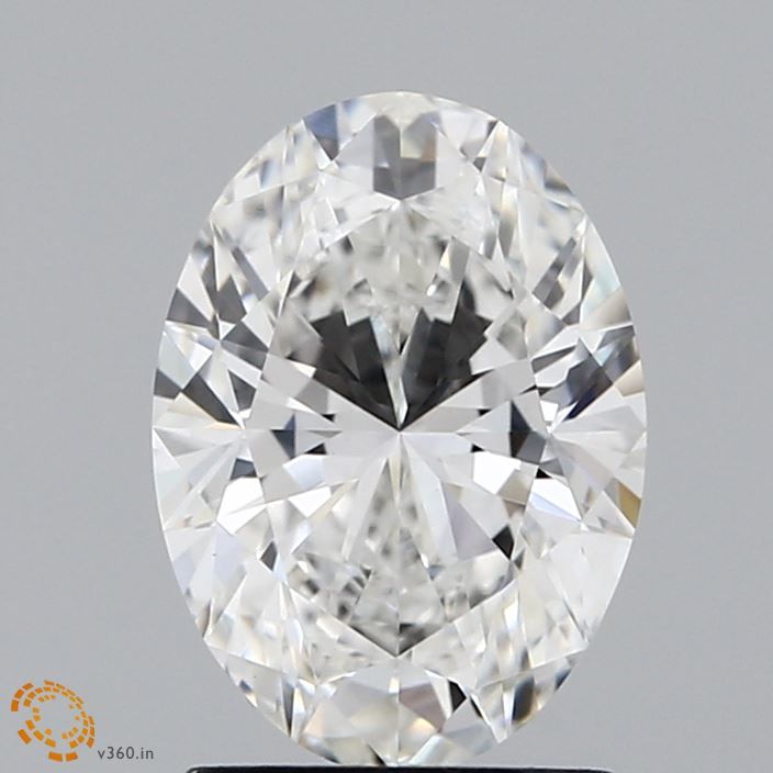1.73 Carat Oval Lab Diamond with  Cut Diamond in 14KT  view 1
