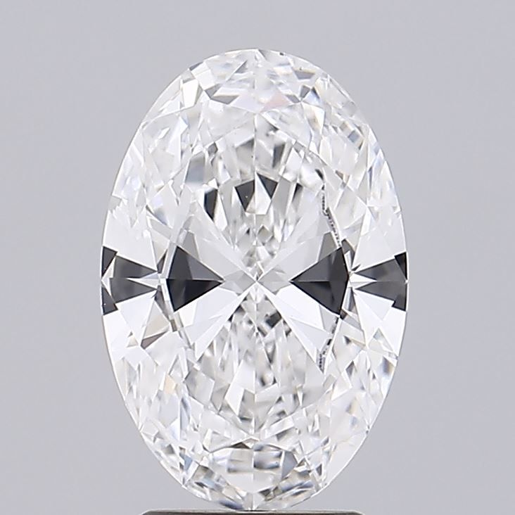 3.0 Carat Oval Lab Diamond with  Cut Diamond in 14KT  view 1
