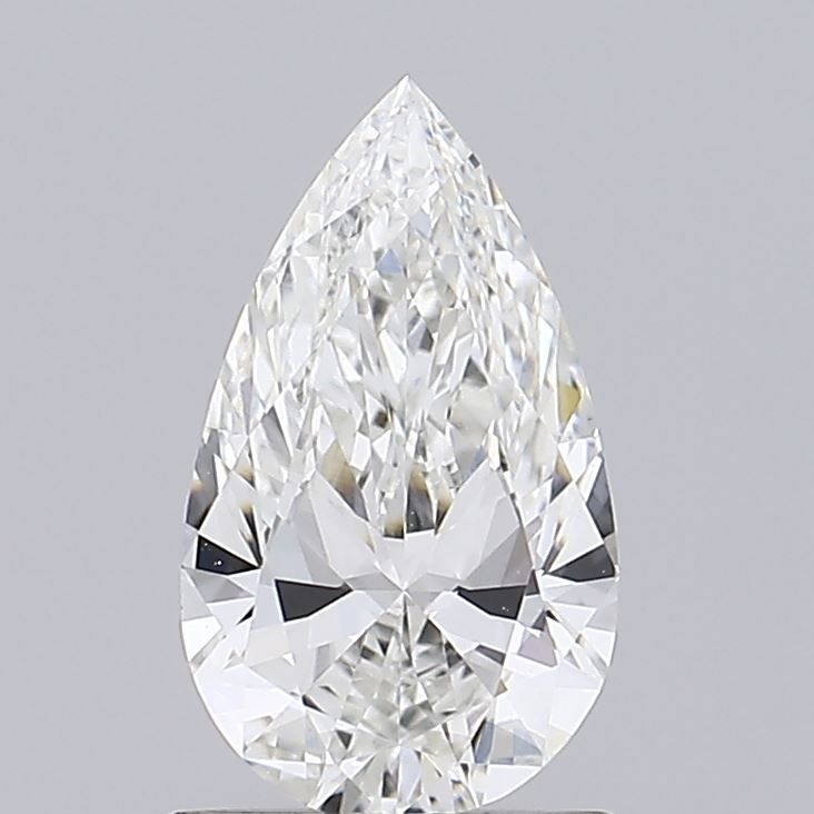 1.01 Carat Pear Lab Diamond with  Cut Diamond in 14KT  view 1
