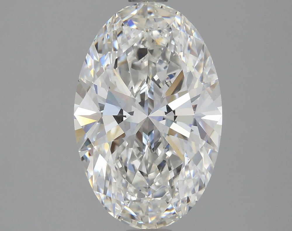 2.67 Carat Oval Lab Diamond with  Cut Diamond in 14KT  view 1
