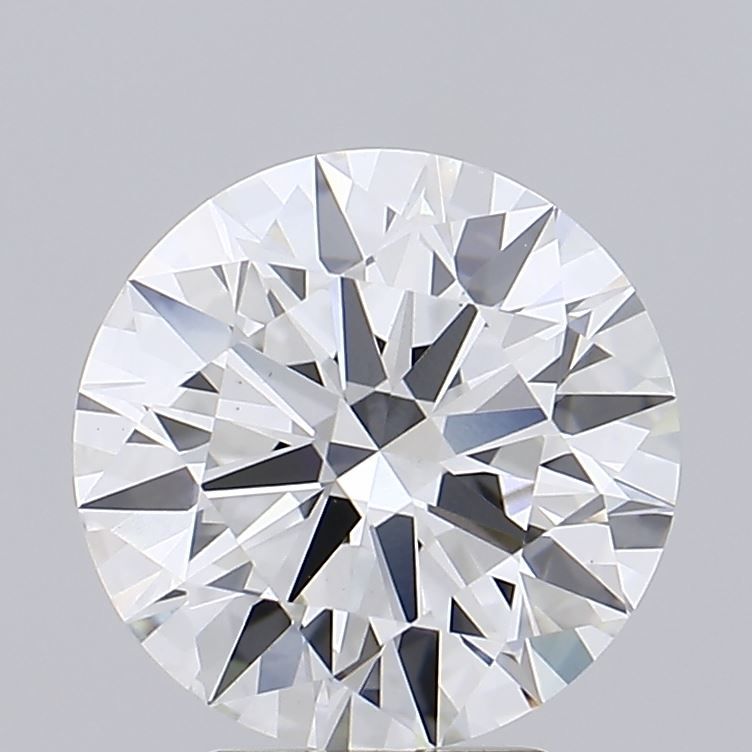 3.65 Carat Round Lab Diamond with  Cut Diamond in 14KT  view 1
