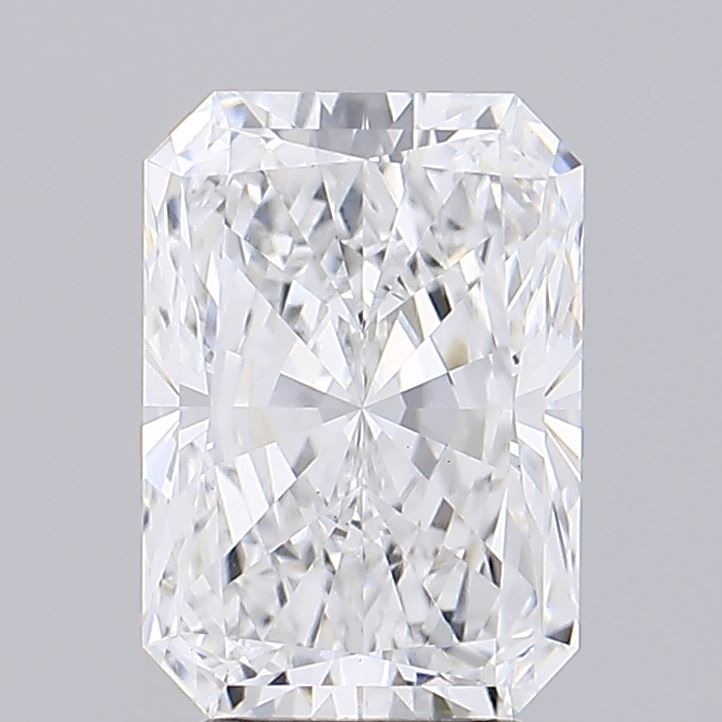 3.25 Carat Radiant Lab Diamond with  Cut Diamond in 14KT  view 1
