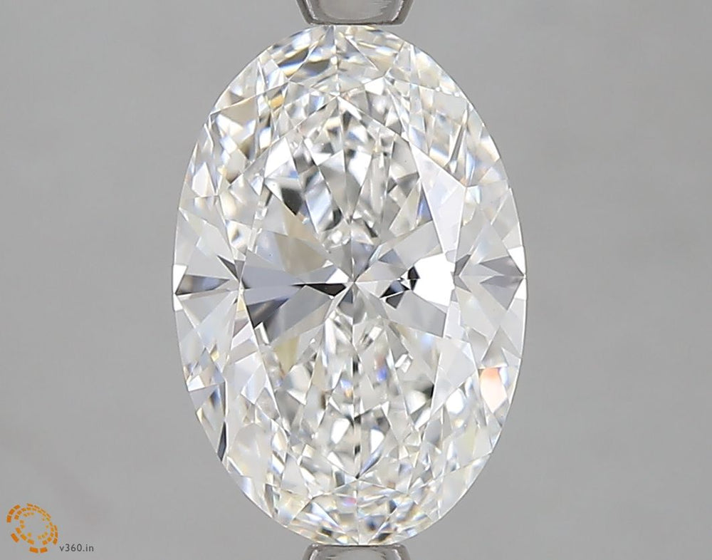 1.92 Carat Oval Lab Diamond with  Cut Diamond in 14KT  view 1
