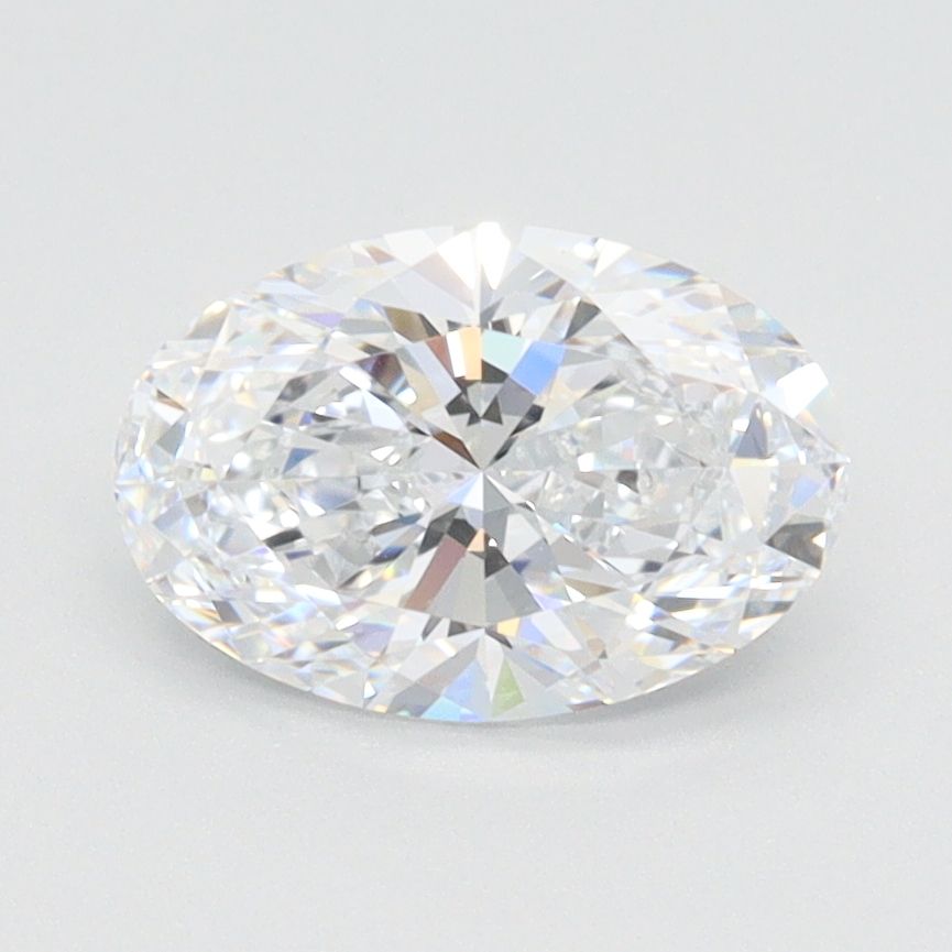 1.36 Carat Oval Lab Diamond with  Cut Diamond in 14KT  view 1
