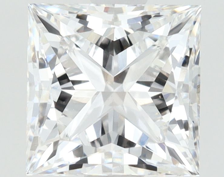 1.21 Carat Princess Lab Diamond with  Cut Diamond in 14KT  view 1
