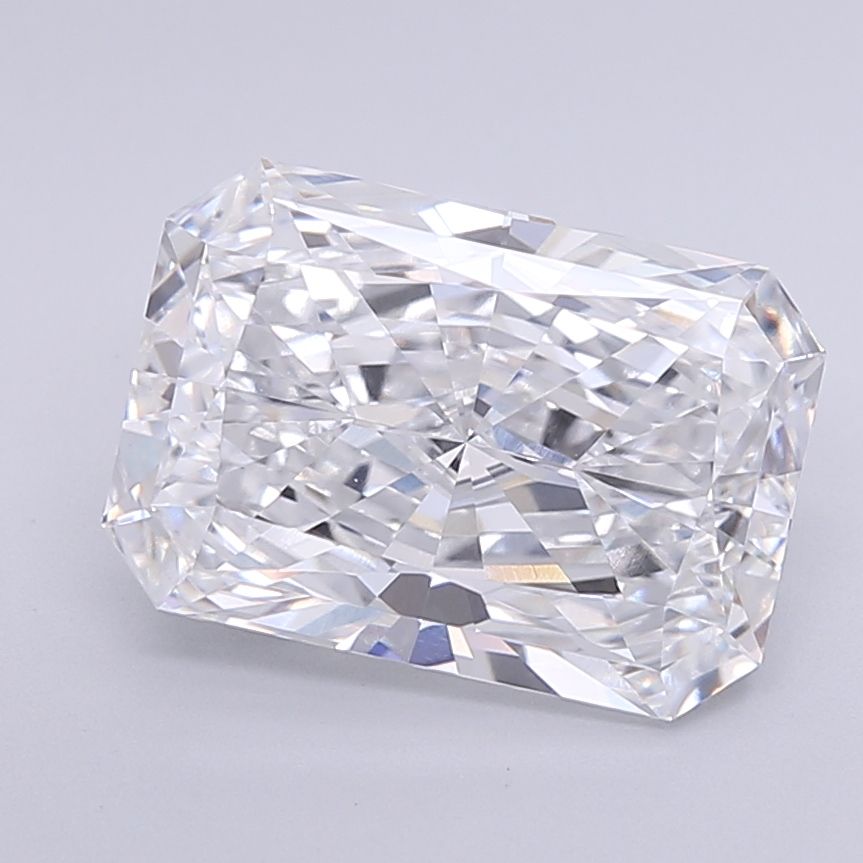 4.09 Carat Radiant Lab Diamond with  Cut Diamond in 14KT  view 1
