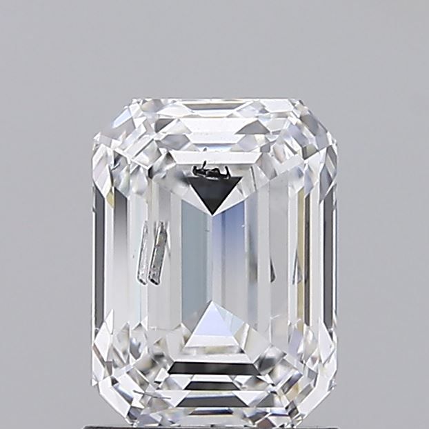 1.5 Carat Emerald Lab Diamond with  Cut Diamond in 14KT  view 1
