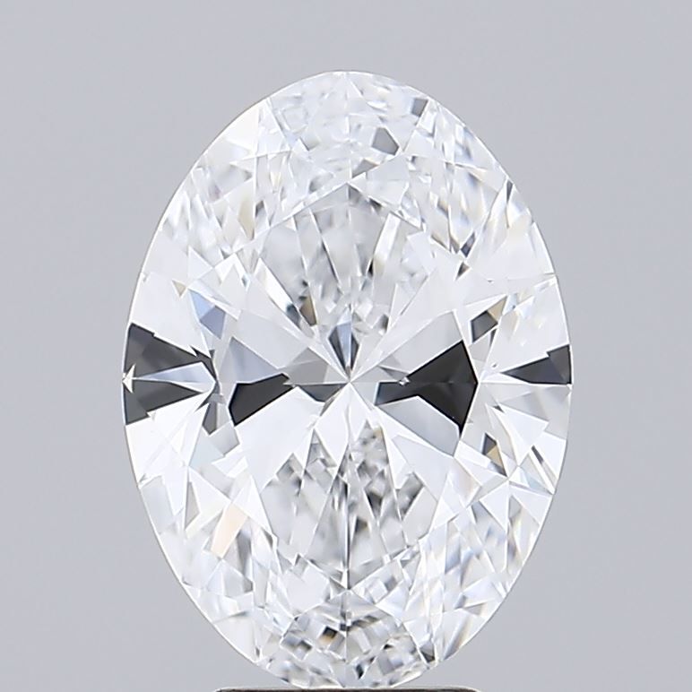 3.0 Carat Oval Lab Diamond with  Cut Diamond in 14KT  view 1

