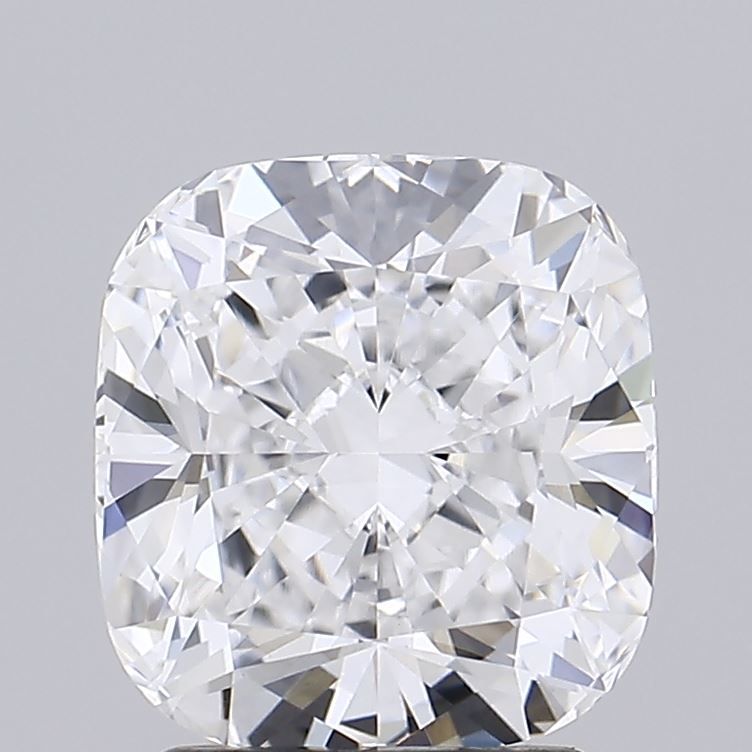 2.56 Carat Cushion Lab Diamond with  Cut Diamond in 14KT  view 1
