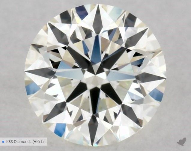 0.5 Carat Round Natural Diamond with  Cut Diamond in 14KT  view 1
