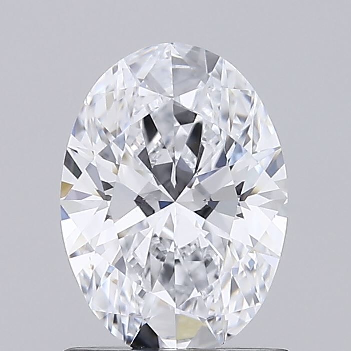 1.02 Carat Oval Lab Diamond with  Cut Diamond in 14KT  view 1
