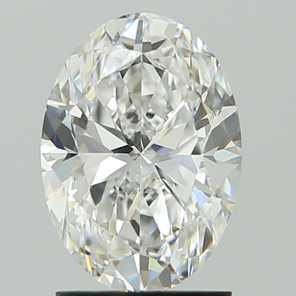2.01 Carat Oval Natural Diamond with  Cut Diamond in 14KT  view 1
