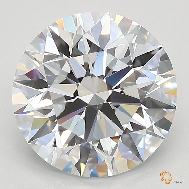 2.16 Carat Round Lab Diamond with  Cut Diamond in 14KT  view 1
