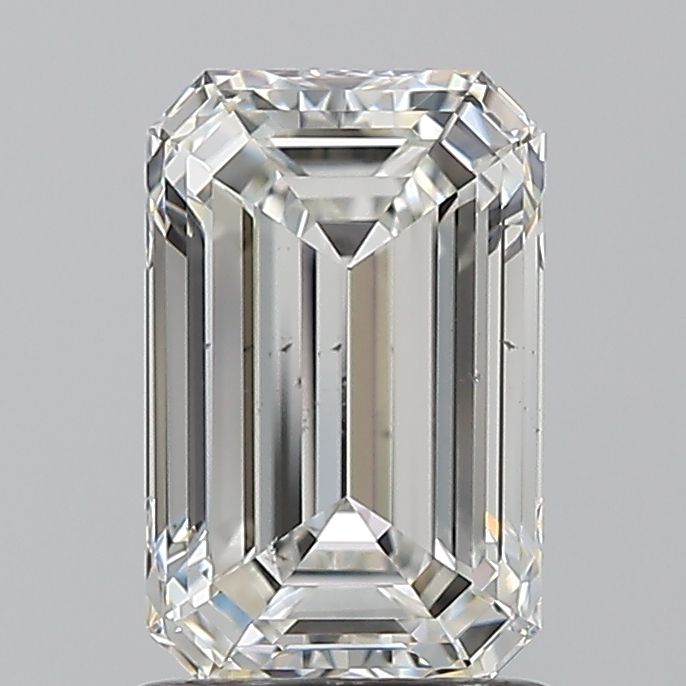 1.5 Carat Emerald Natural Diamond with  Cut Diamond in 14KT  view 1
