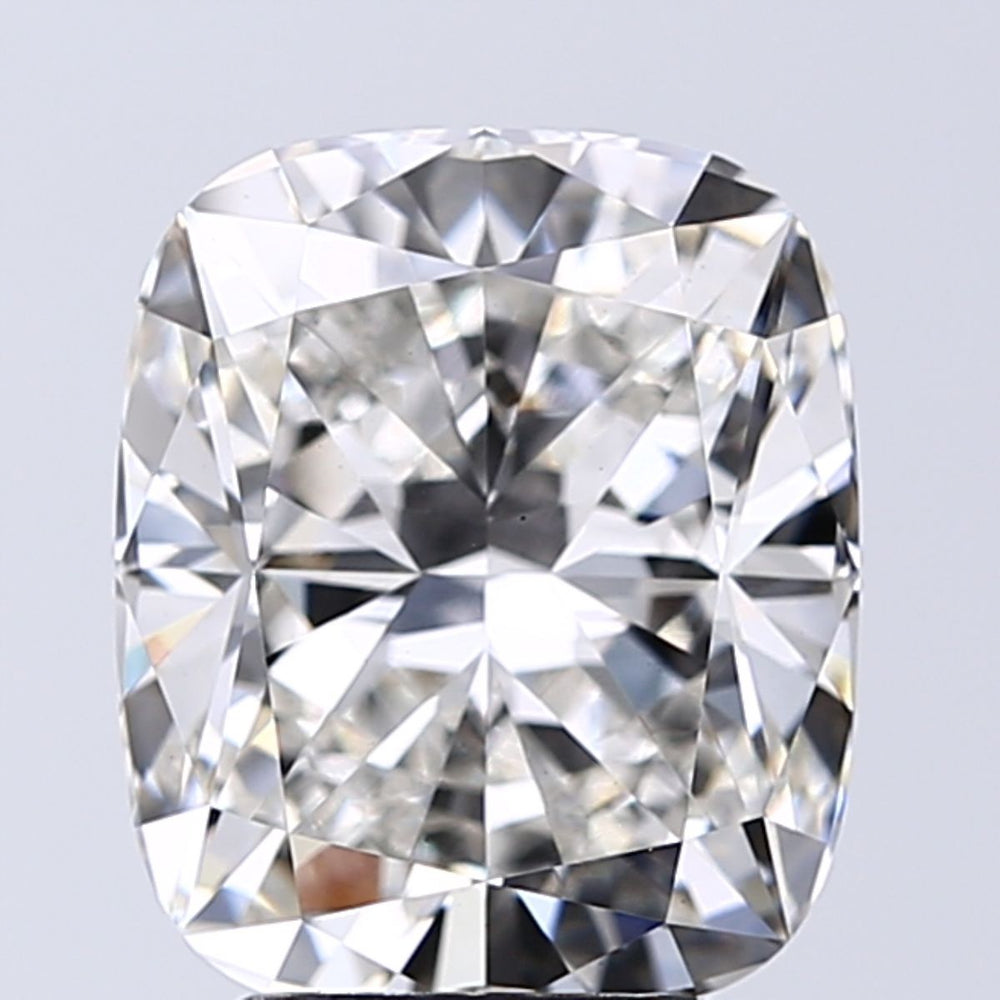 4.02 Carat Cushion Lab Diamond with  Cut Diamond in 14KT  view 1
