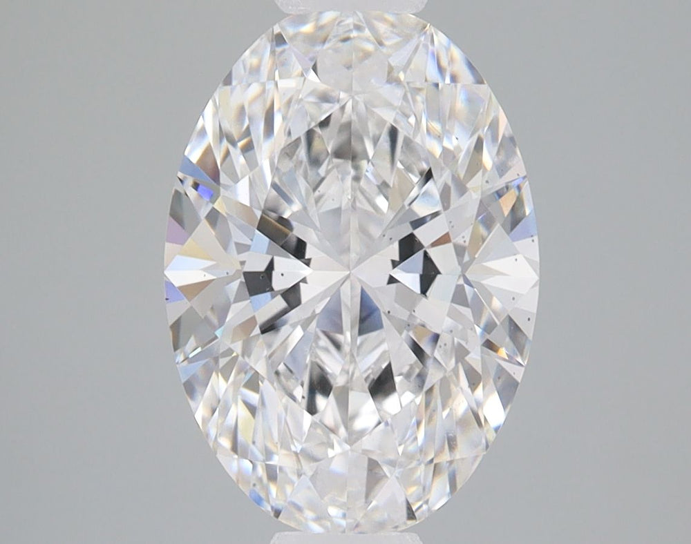 2.3 Carat Oval Lab Diamond with  Cut Diamond in 14KT  view 1
