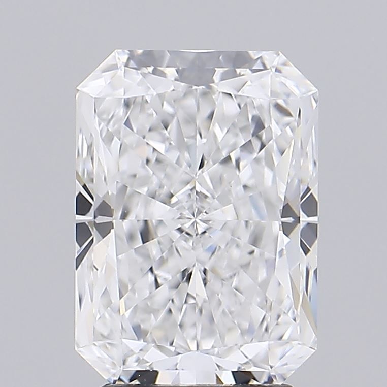 3.17 Carat Radiant Lab Diamond with  Cut Diamond in 14KT  view 1
