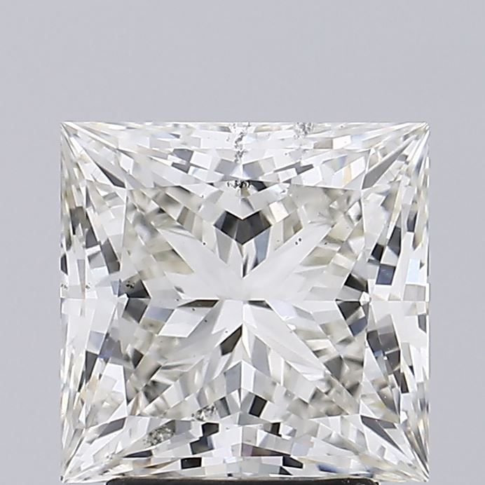 3.05 Carat Princess Lab Diamond with  Cut Diamond in 14KT  view 1

