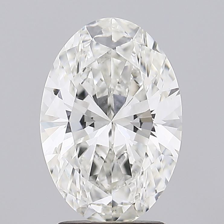 1.77 Carat Oval Lab Diamond with  Cut Diamond in 14KT  view 1
