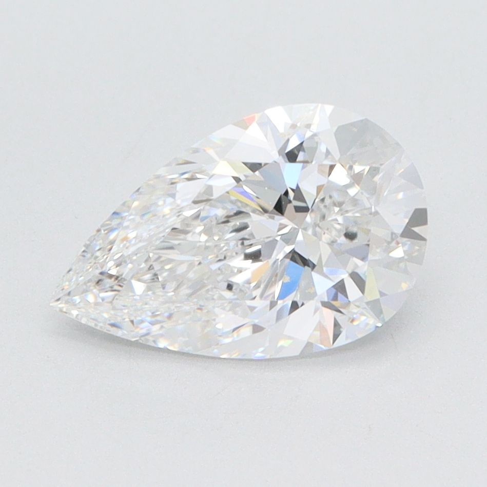 1.43 Carat Pear Lab Diamond with  Cut Diamond in 14KT  view 1
