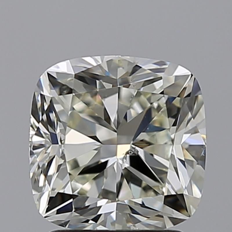 2.02 Carat Cushion Natural Diamond with  Cut Diamond in 14KT  view 1

