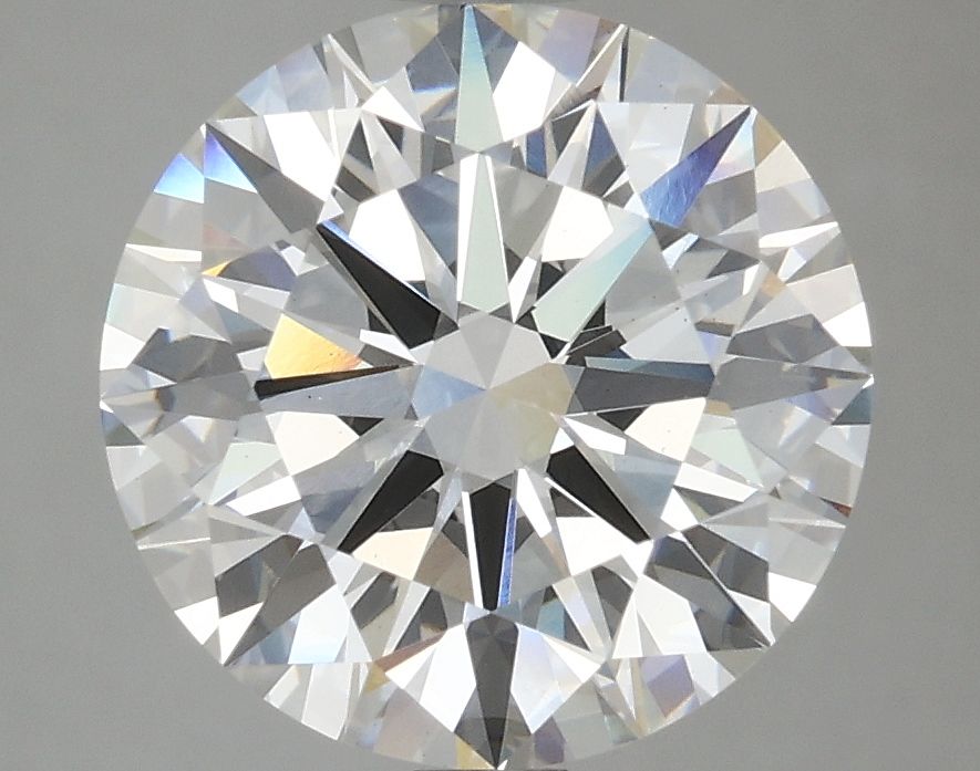 4.28 Carat Round Lab Diamond with  Cut Diamond in 14KT  view 1
