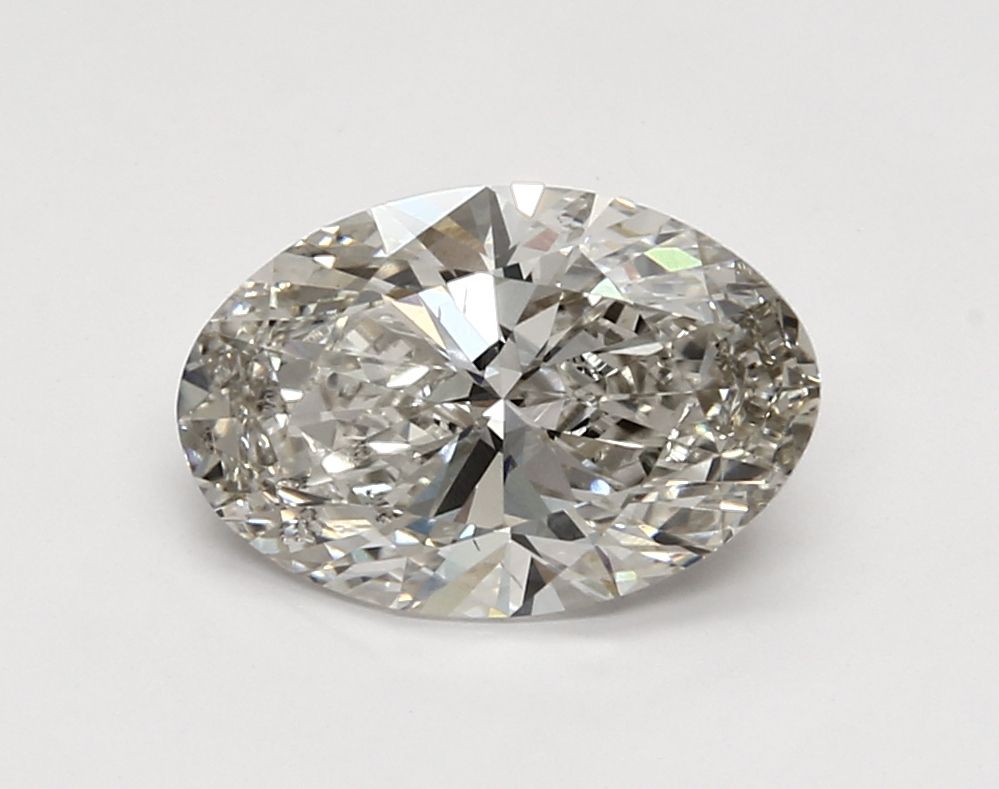 2.5 Carat Oval Lab Diamond with  Cut Diamond in 14KT  view 1
