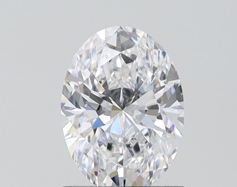 1.05 Carat Oval Lab Diamond with  Cut Diamond in 14KT  view 1
