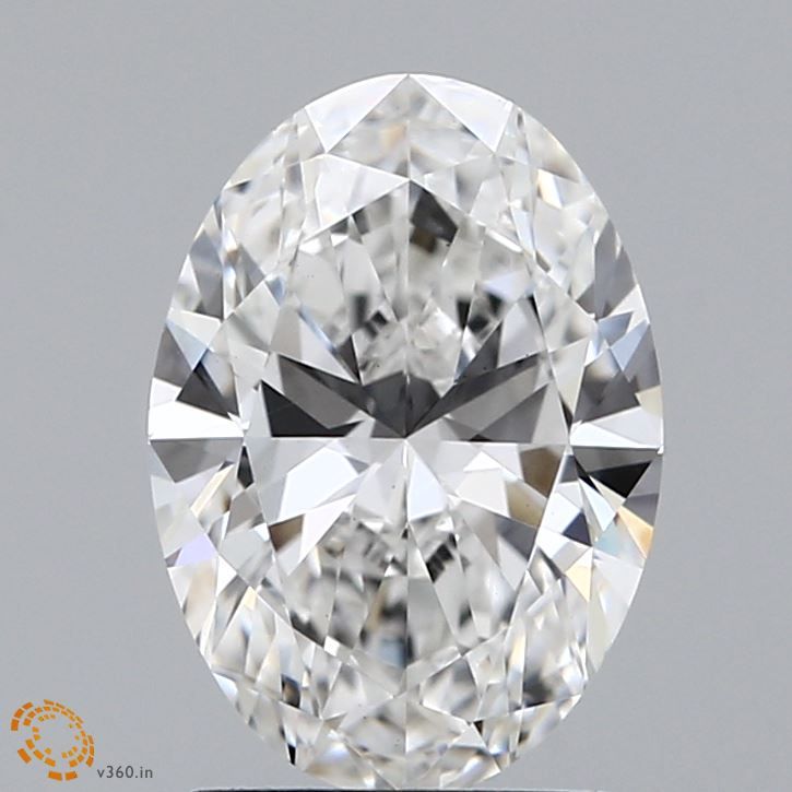 2.0 Carat Oval Lab Diamond with  Cut Diamond in 14KT  view 1
